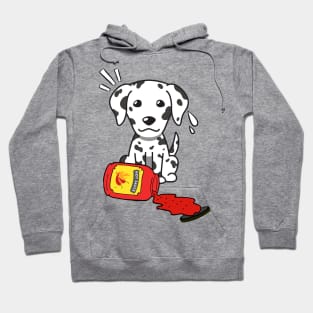 Funny Dalmatian Spilled Hot Sauce Hoodie